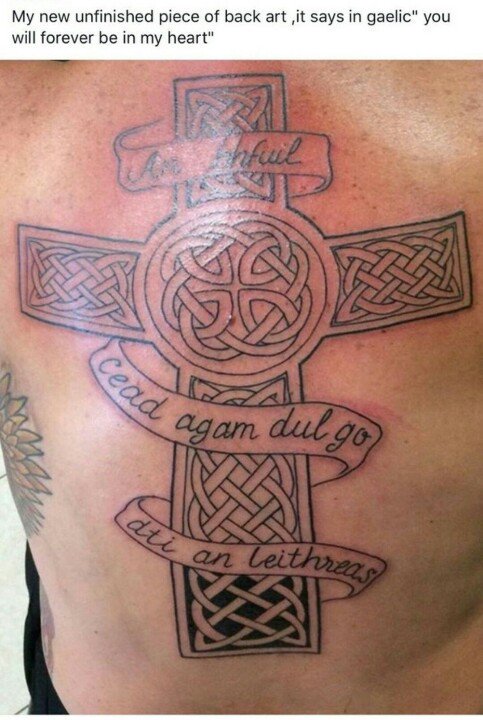 irish words tattoos